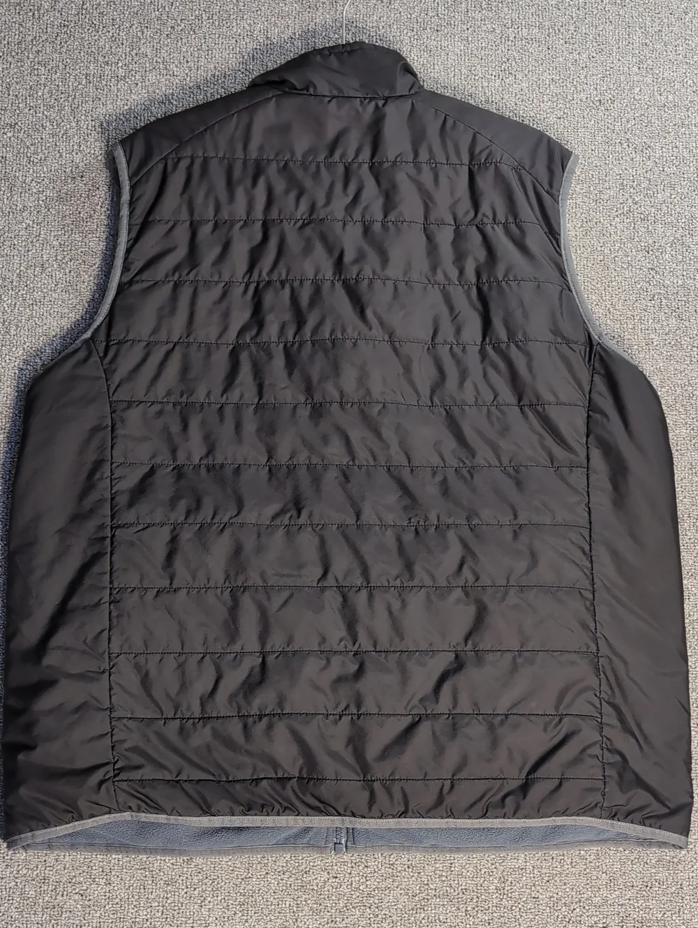 The North Face Trinity Reversible Puffer Fleece Vest Size XL in TNF Black/Gray